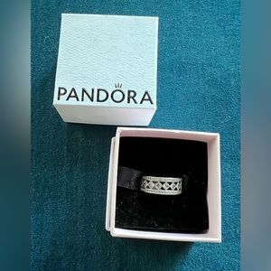 Pandora Silver Band with Tiny Diamonds